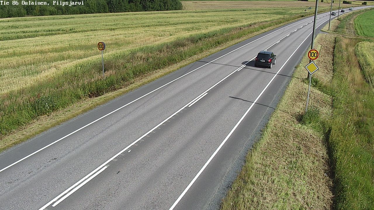 Weather Camera Image Väg 86 Oulais, Piipsjärvi, Oulainen, Pohjois-Pohjanmaa