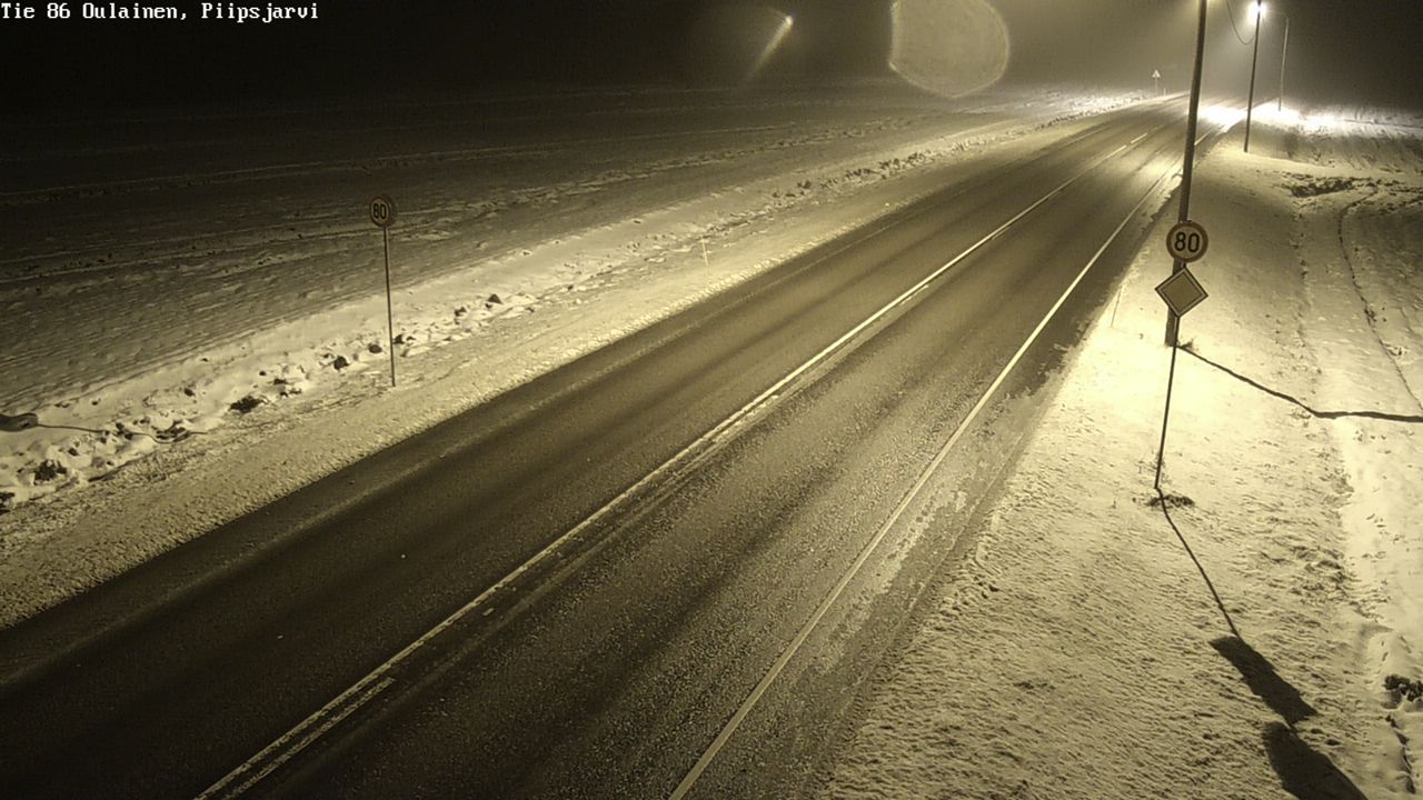 Weather Camera Image Road 86 Oulainen, Piipsjärvi, Oulainen, Pohjois-Pohjanmaa