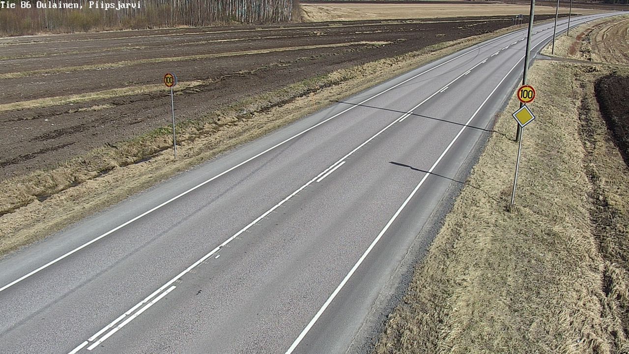 Weather Camera Image Väg 86 Oulais, Piipsjärvi, Oulainen, Pohjois-Pohjanmaa