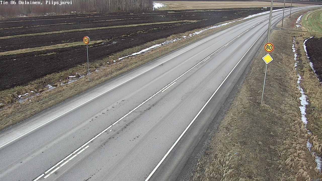 Weather Camera Image Road 86 Oulainen, Piipsjärvi, Oulainen, Pohjois-Pohjanmaa