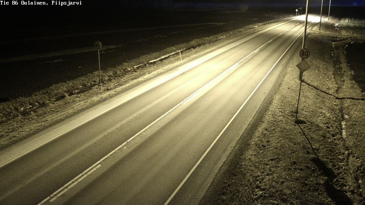 Weather Camera Image Väg 86 Oulais, Piipsjärvi, Oulainen, Pohjois-Pohjanmaa
