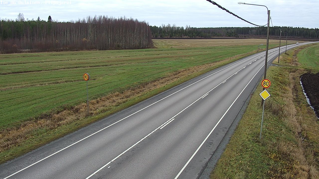 Kelikamerat Kuva Tie 86 Oulainen, Piipsjärvi, Oulainen, Pohjois-Pohjanmaa
