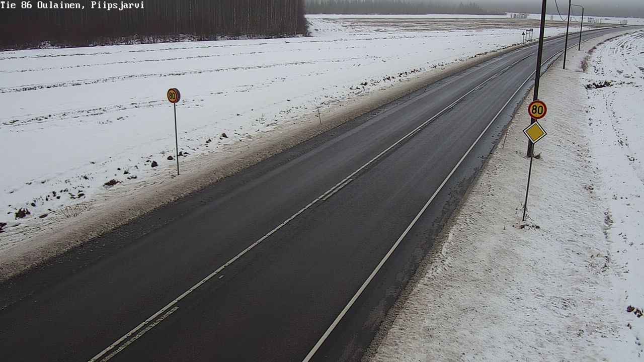 Weather Camera Image Road 86 Oulainen, Piipsjärvi, Oulainen, Pohjois-Pohjanmaa