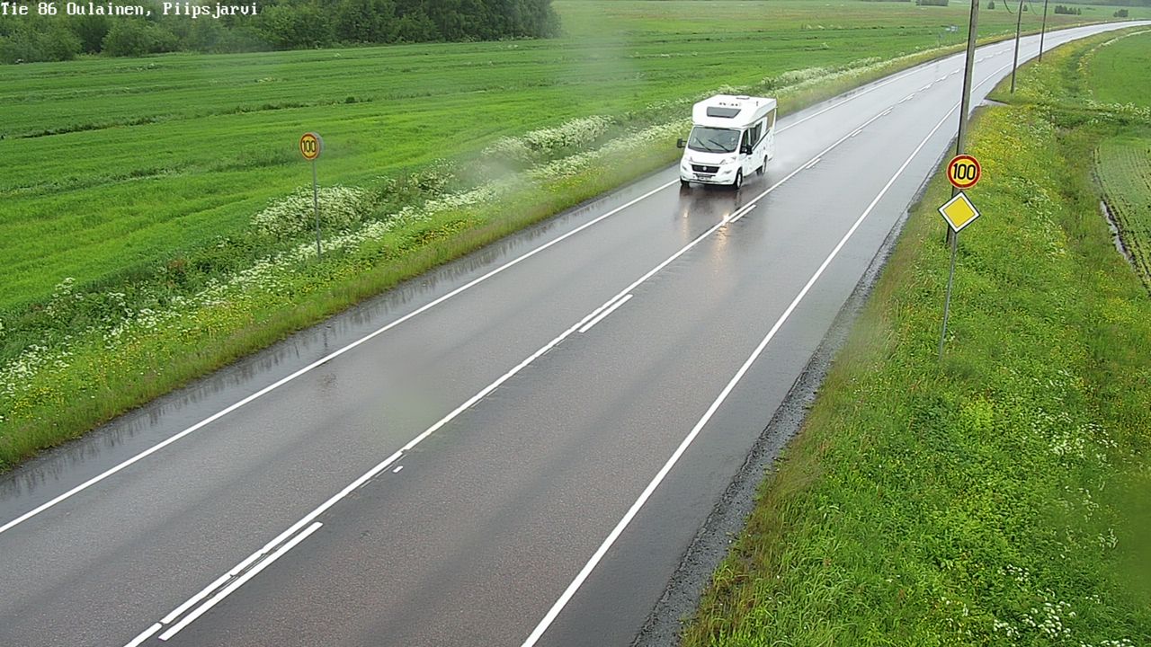 Weather Camera Image Väg 86 Oulais, Piipsjärvi, Oulainen, Pohjois-Pohjanmaa