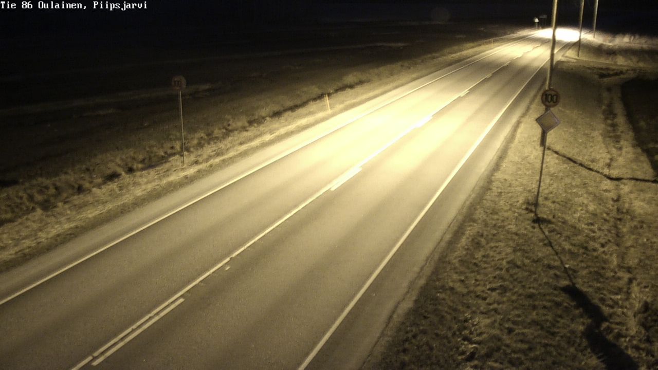 Weather Camera Image Väg 86 Oulais, Piipsjärvi, Oulainen, Pohjois-Pohjanmaa