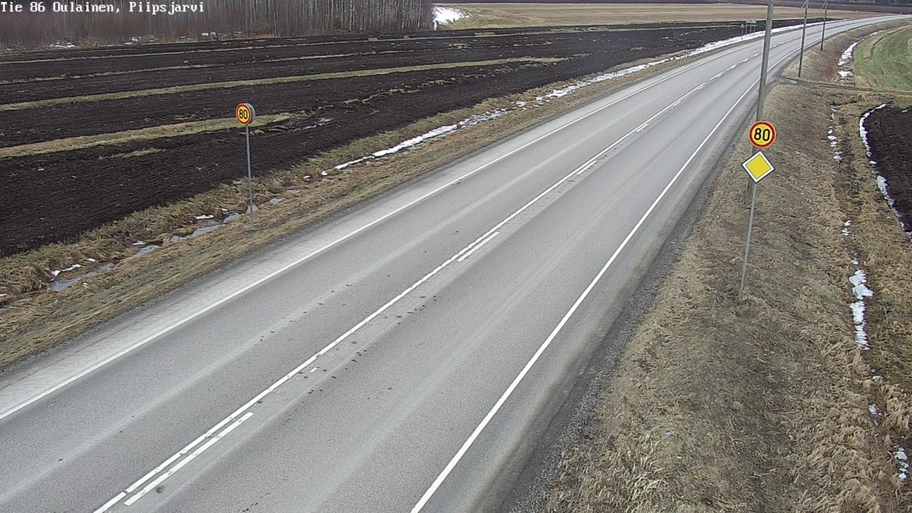 Weather Camera Image Road 86 Oulainen, Piipsjärvi, Oulainen, Pohjois-Pohjanmaa