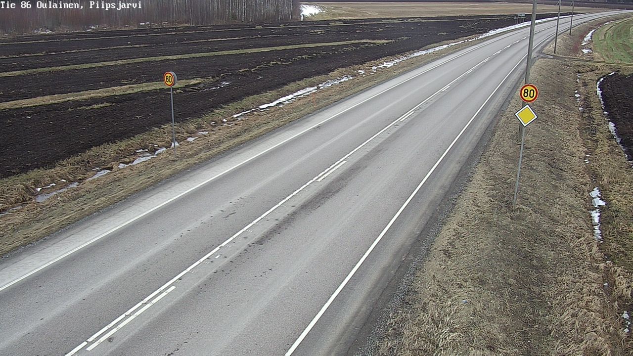 Weather Camera Image Road 86 Oulainen, Piipsjärvi, Oulainen, Pohjois-Pohjanmaa