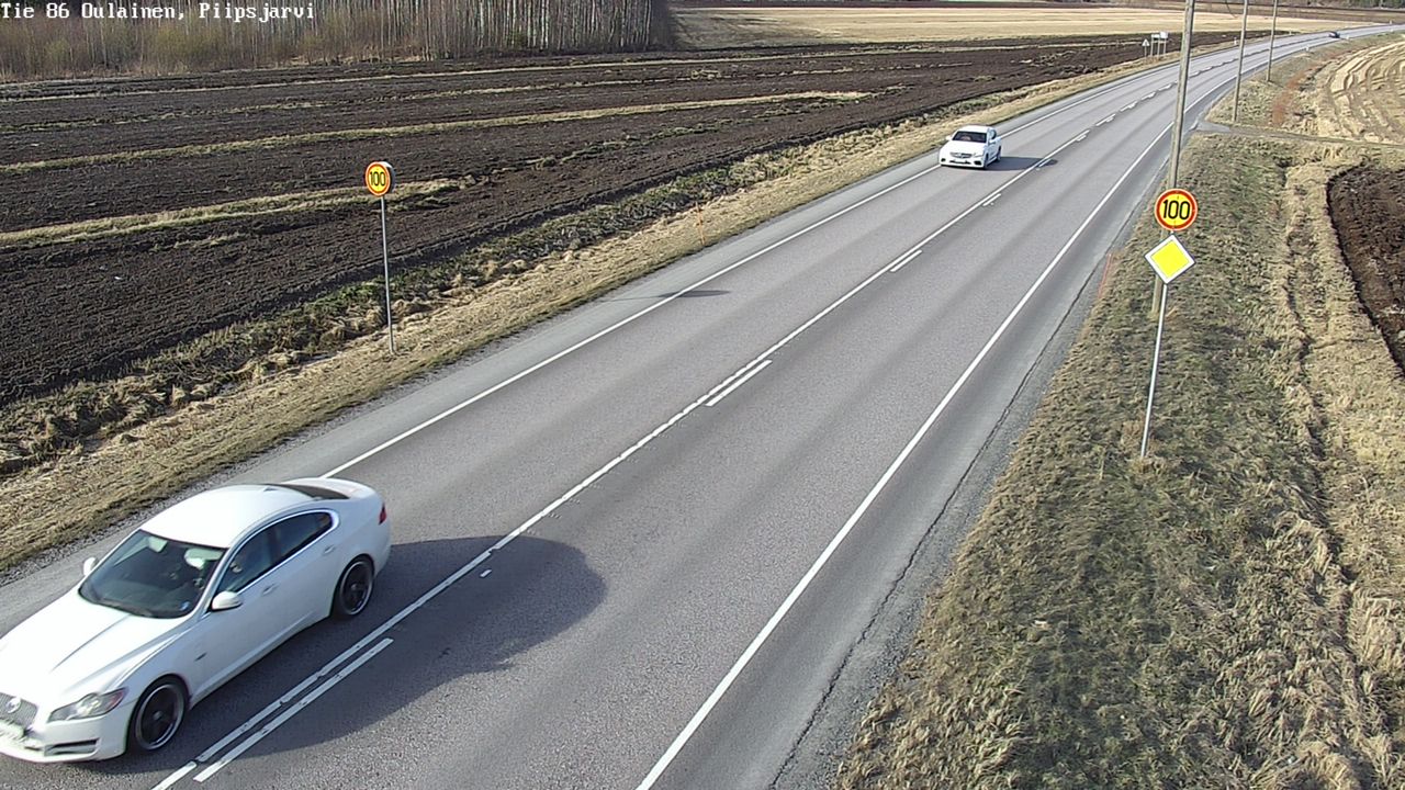 Weather Camera Image Väg 86 Oulais, Piipsjärvi, Oulainen, Pohjois-Pohjanmaa