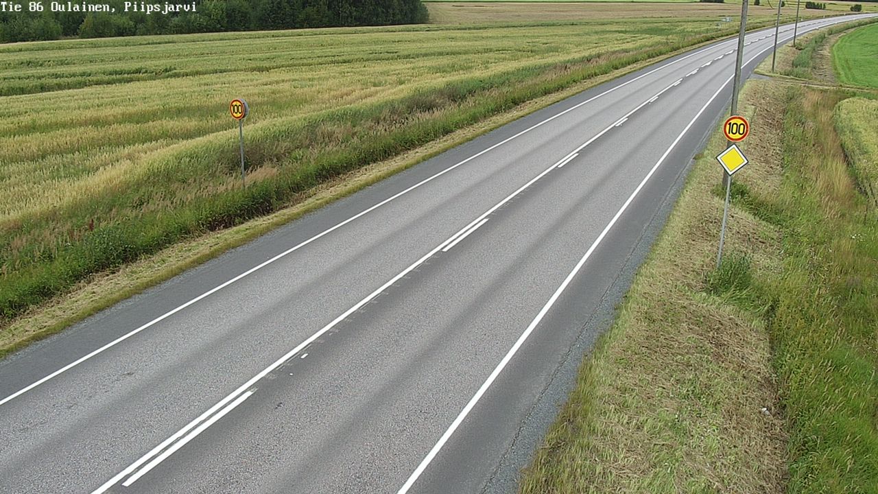 Weather Camera Image Road 86 Oulainen, Piipsjärvi, Oulainen, Pohjois-Pohjanmaa