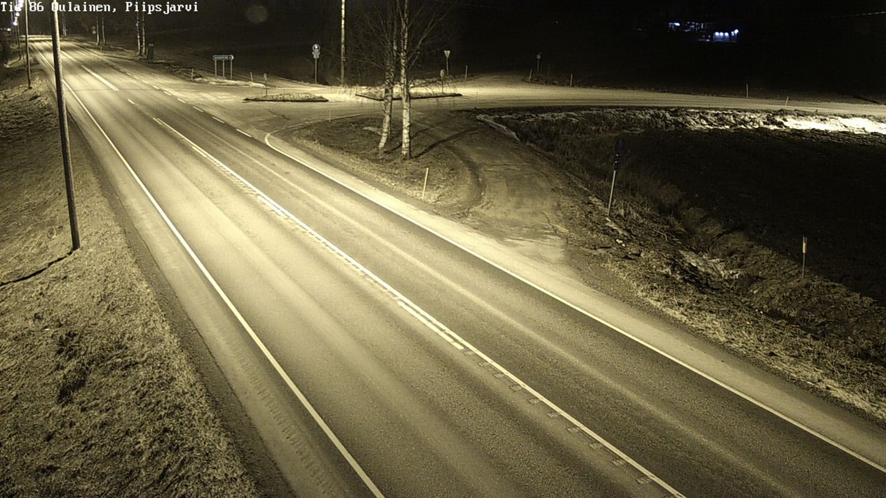 Weather Camera Image Väg 86 Oulais, Piipsjärvi, Oulainen, Pohjois-Pohjanmaa