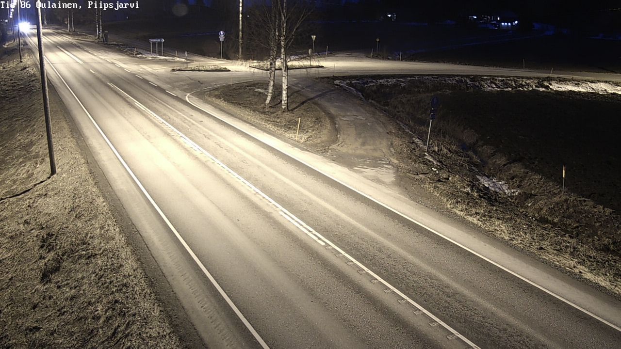 Weather Camera Image Väg 86 Oulais, Piipsjärvi, Oulainen, Pohjois-Pohjanmaa