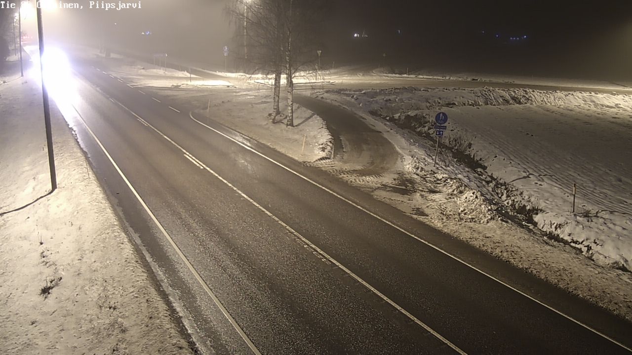 Weather Camera Image Väg 86 Oulais, Piipsjärvi, Oulainen, Pohjois-Pohjanmaa