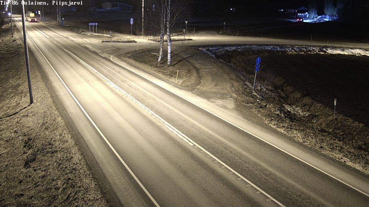 Weather Camera Image Väg 86 Oulais, Piipsjärvi, Oulainen, Pohjois-Pohjanmaa