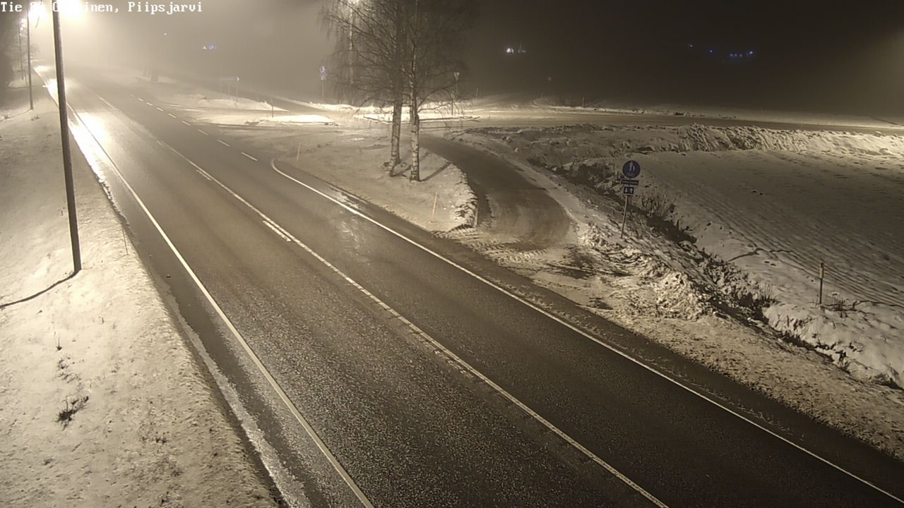 Weather Camera Image Väg 86 Oulais, Piipsjärvi, Oulainen, Pohjois-Pohjanmaa
