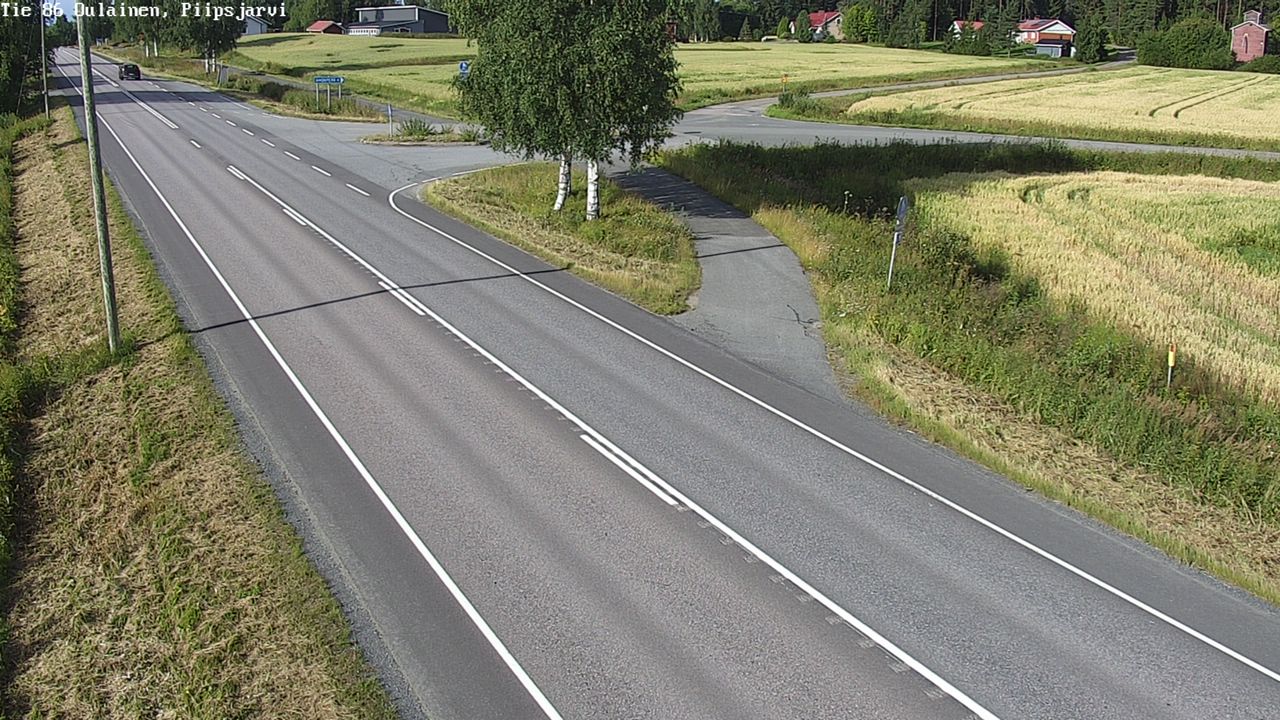 Weather Camera Image Road 86 Oulainen, Piipsjärvi, Oulainen, Pohjois-Pohjanmaa