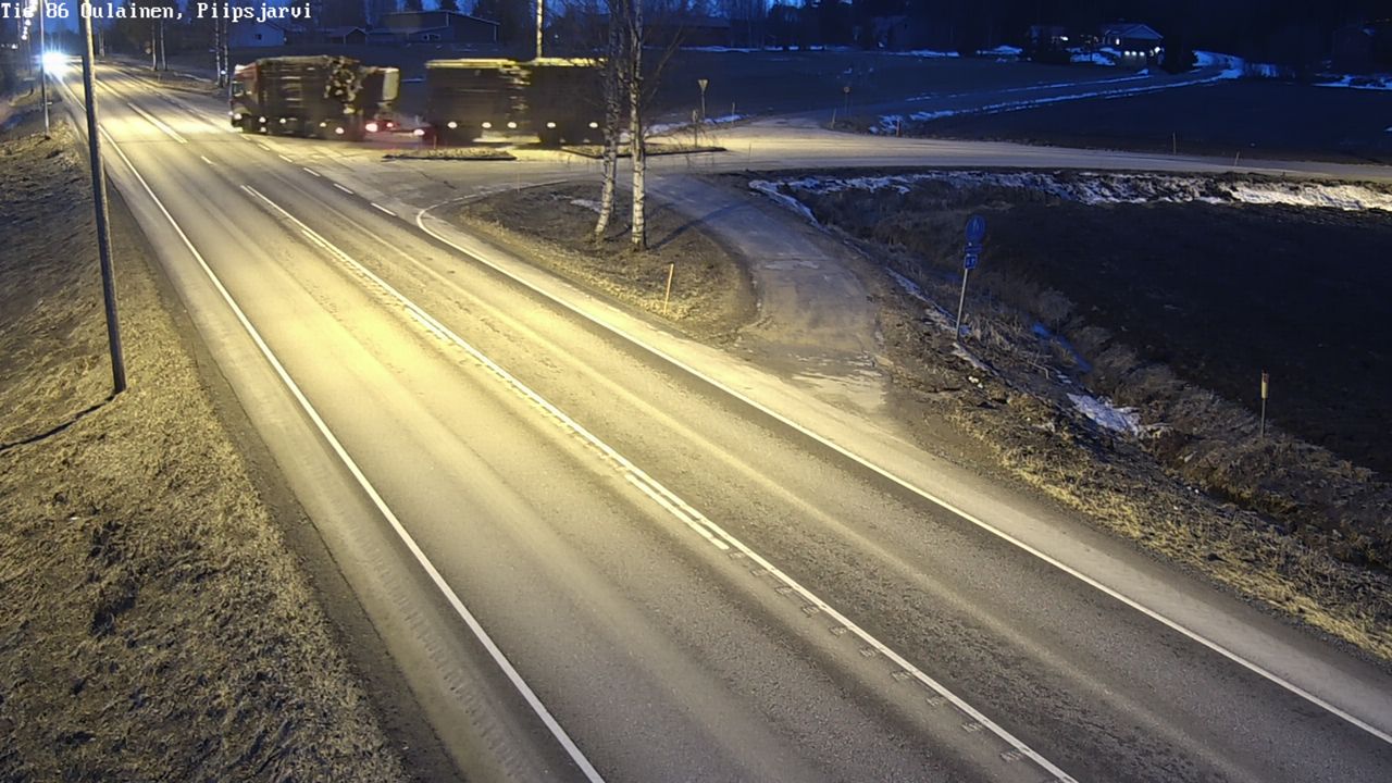 Weather Camera Image Väg 86 Oulais, Piipsjärvi, Oulainen, Pohjois-Pohjanmaa