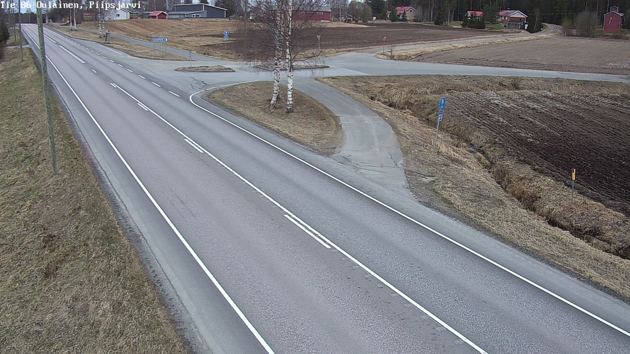 Weather Camera Image Väg 86 Oulais, Piipsjärvi, Oulainen, Pohjois-Pohjanmaa