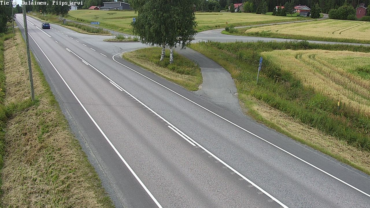 Weather Camera Image Väg 86 Oulais, Piipsjärvi, Oulainen, Pohjois-Pohjanmaa