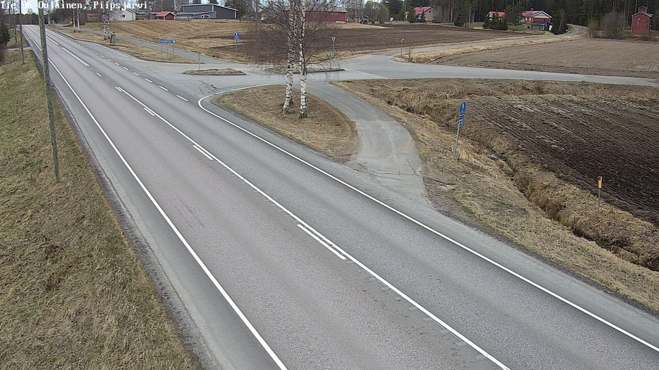 Weather Camera Image Väg 86 Oulais, Piipsjärvi, Oulainen, Pohjois-Pohjanmaa