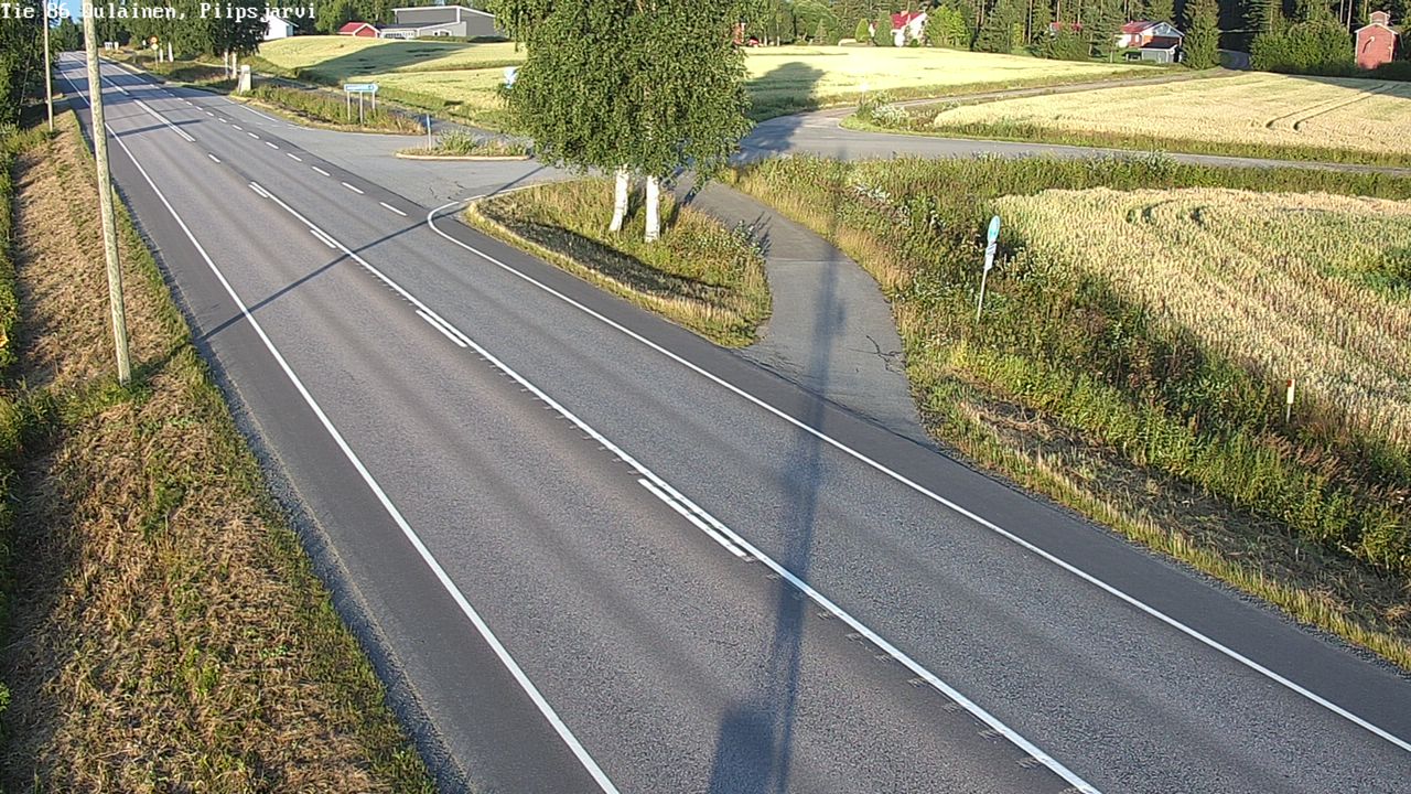 Weather Camera Image Road 86 Oulainen, Piipsjärvi, Oulainen, Pohjois-Pohjanmaa