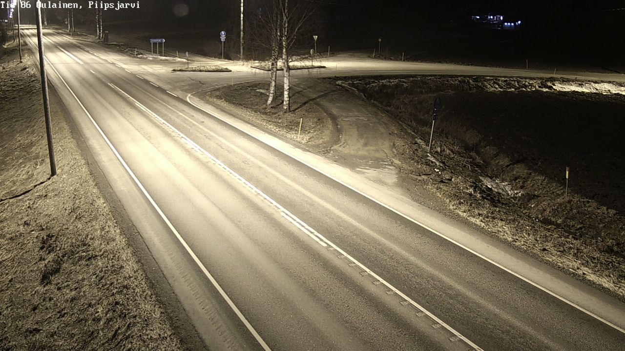 Weather Camera Image Väg 86 Oulais, Piipsjärvi, Oulainen, Pohjois-Pohjanmaa