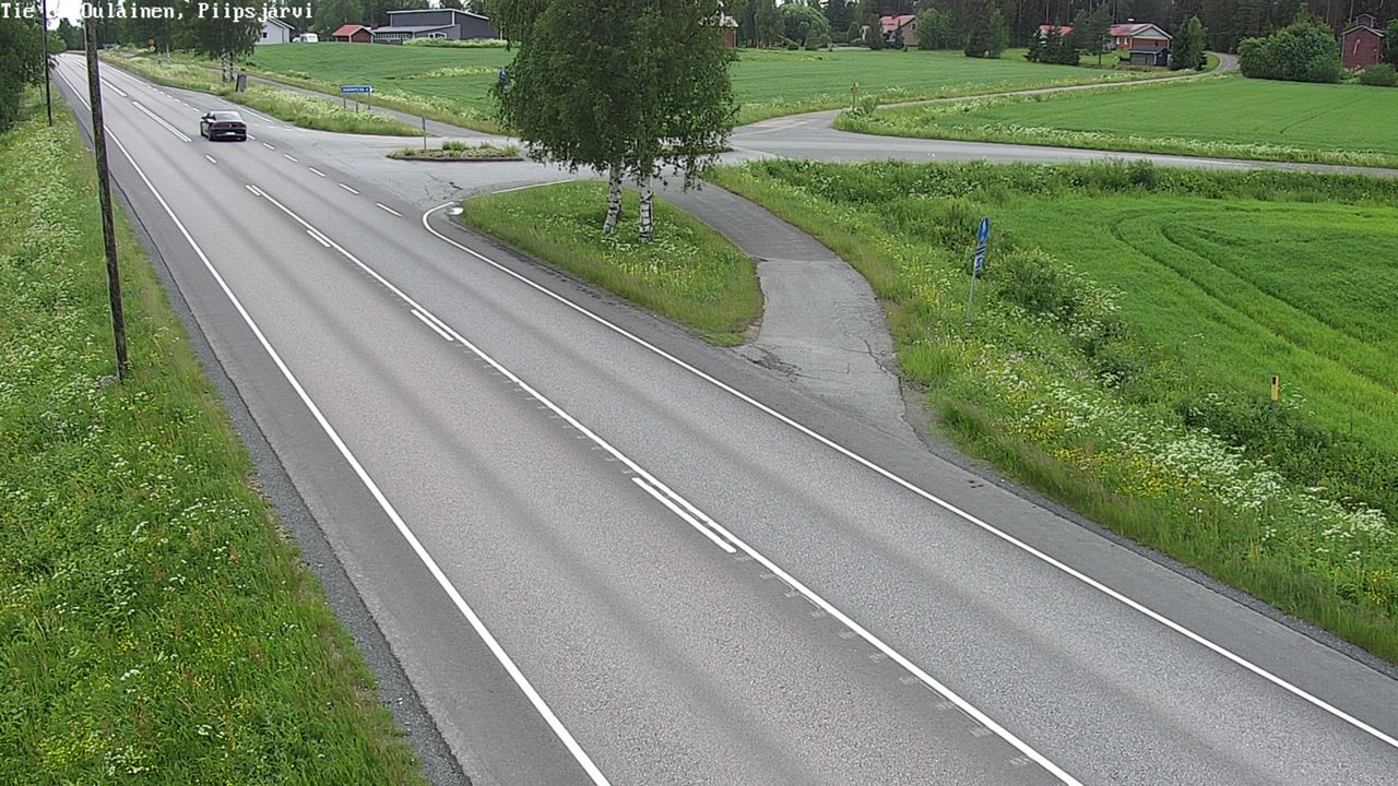 Weather Camera Image Väg 86 Oulais, Piipsjärvi, Oulainen, Pohjois-Pohjanmaa