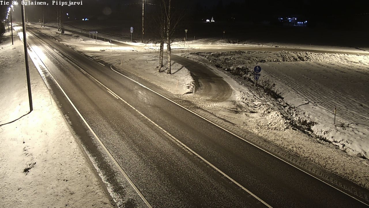 Weather Camera Image Väg 86 Oulais, Piipsjärvi, Oulainen, Pohjois-Pohjanmaa
