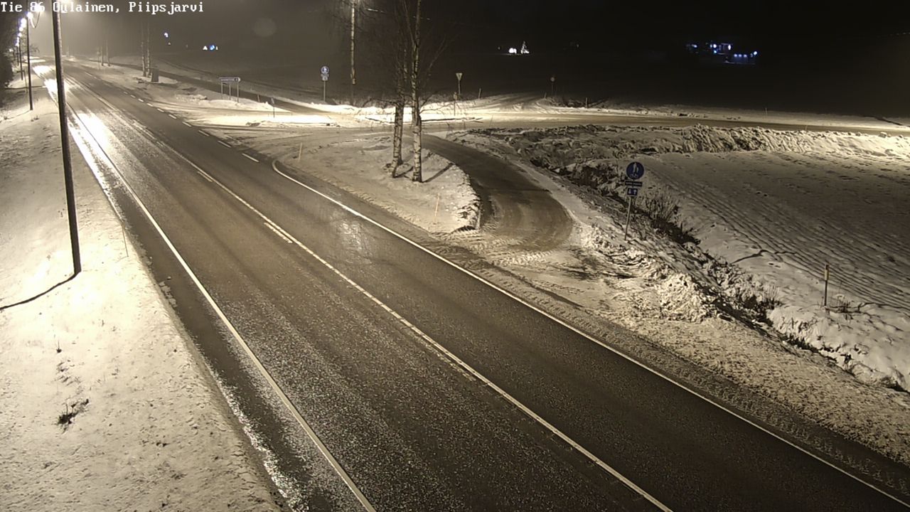 Weather Camera Image Väg 86 Oulais, Piipsjärvi, Oulainen, Pohjois-Pohjanmaa