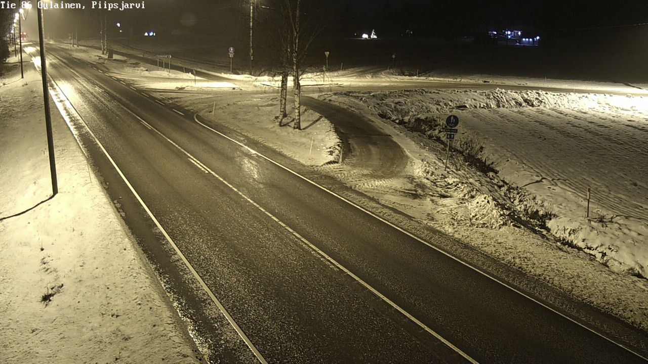 Weather Camera Image Väg 86 Oulais, Piipsjärvi, Oulainen, Pohjois-Pohjanmaa