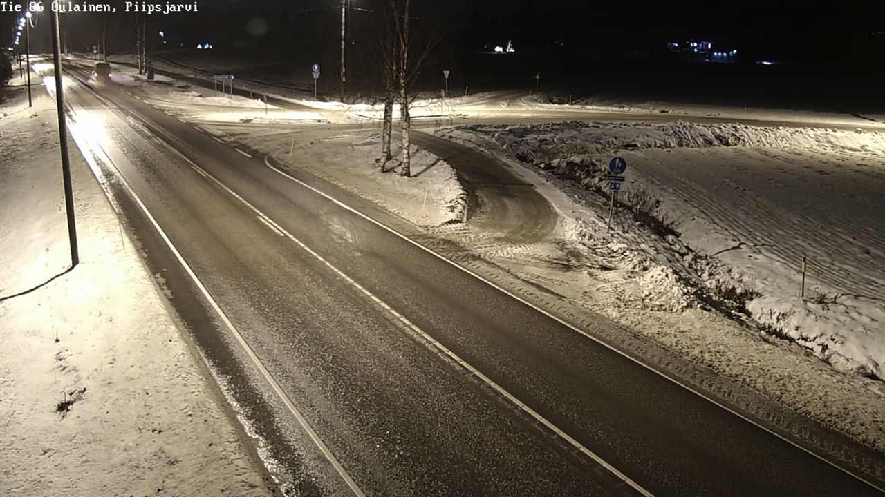 Weather Camera Image Väg 86 Oulais, Piipsjärvi, Oulainen, Pohjois-Pohjanmaa