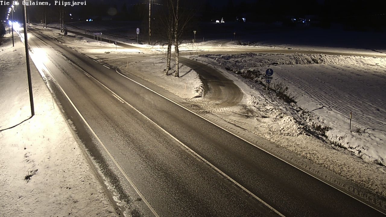 Weather Camera Image Väg 86 Oulais, Piipsjärvi, Oulainen, Pohjois-Pohjanmaa