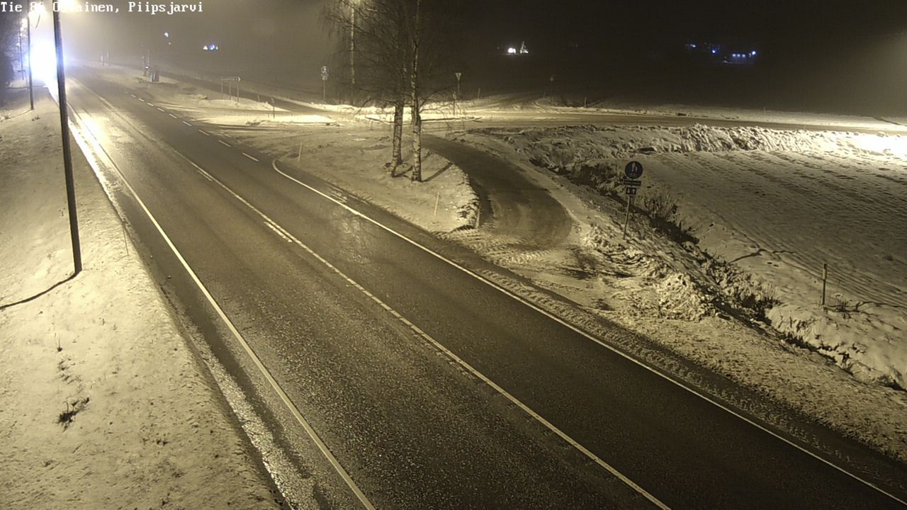 Weather Camera Image Väg 86 Oulais, Piipsjärvi, Oulainen, Pohjois-Pohjanmaa