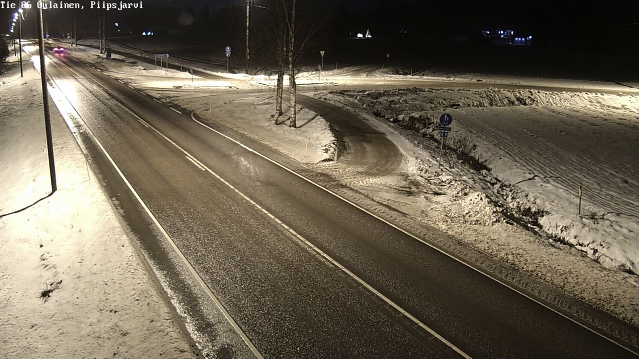 Weather Camera Image Väg 86 Oulais, Piipsjärvi, Oulainen, Pohjois-Pohjanmaa