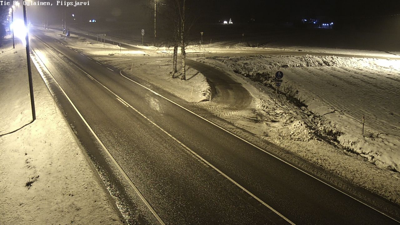 Weather Camera Image Väg 86 Oulais, Piipsjärvi, Oulainen, Pohjois-Pohjanmaa