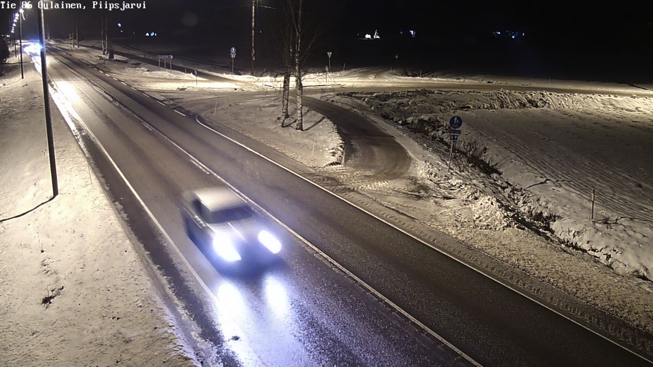 Weather Camera Image Väg 86 Oulais, Piipsjärvi, Oulainen, Pohjois-Pohjanmaa