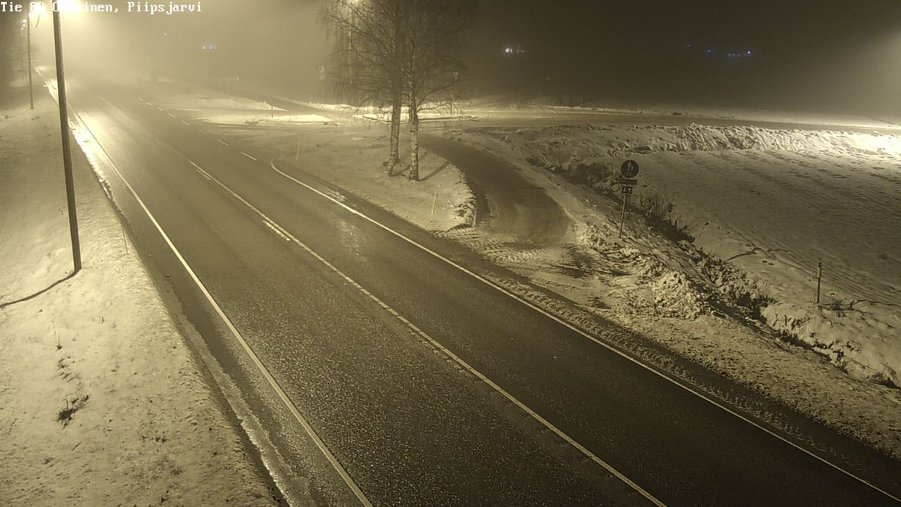 Weather Camera Image Väg 86 Oulais, Piipsjärvi, Oulainen, Pohjois-Pohjanmaa