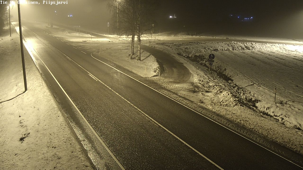 Weather Camera Image Väg 86 Oulais, Piipsjärvi, Oulainen, Pohjois-Pohjanmaa