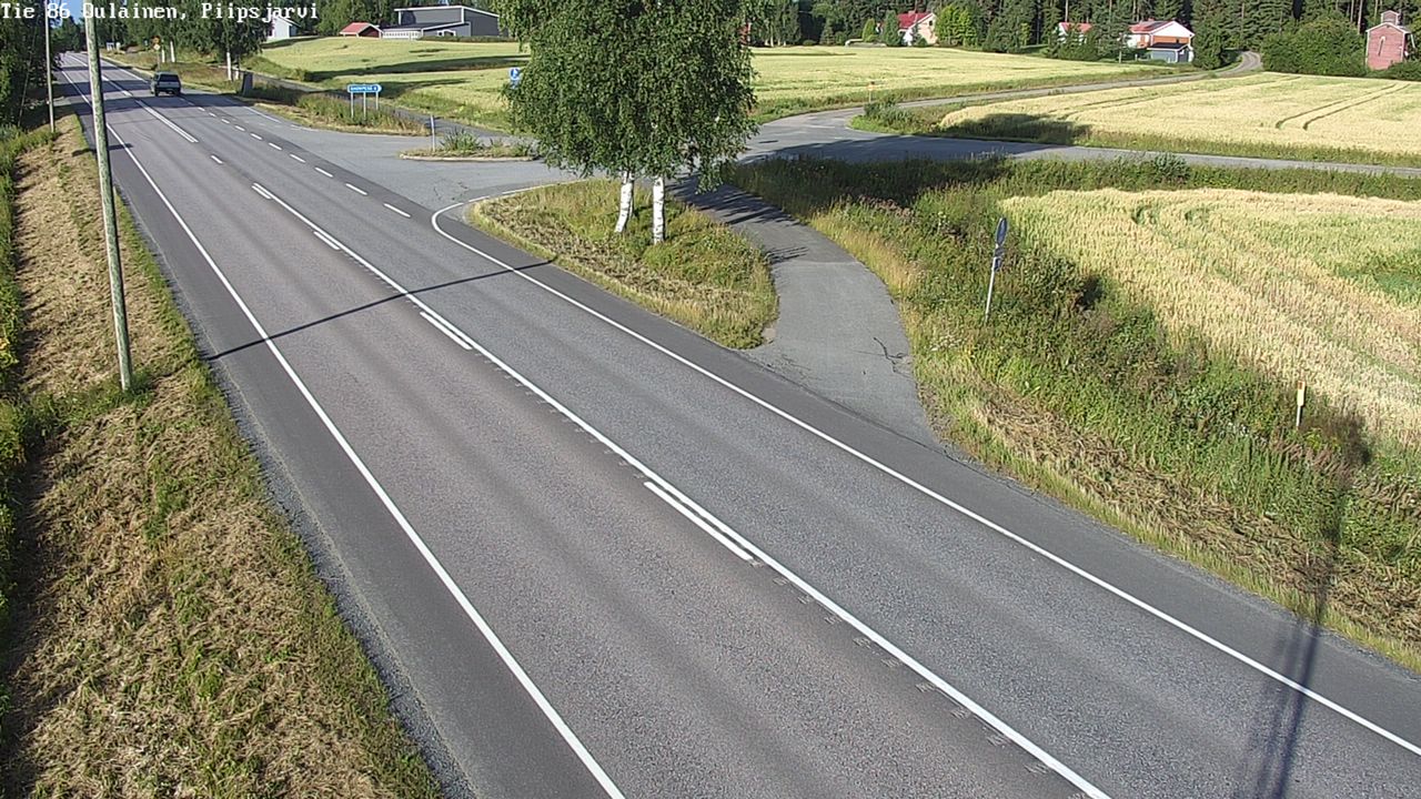 Weather Camera Image Road 86 Oulainen, Piipsjärvi, Oulainen, Pohjois-Pohjanmaa