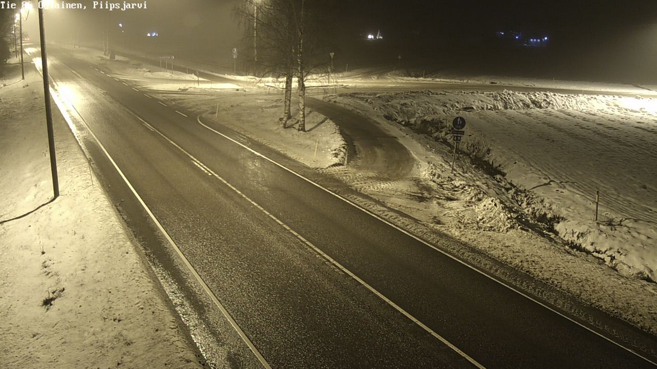 Weather Camera Image Väg 86 Oulais, Piipsjärvi, Oulainen, Pohjois-Pohjanmaa