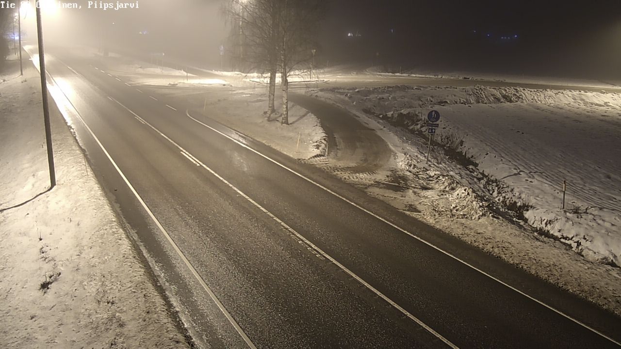 Weather Camera Image Väg 86 Oulais, Piipsjärvi, Oulainen, Pohjois-Pohjanmaa