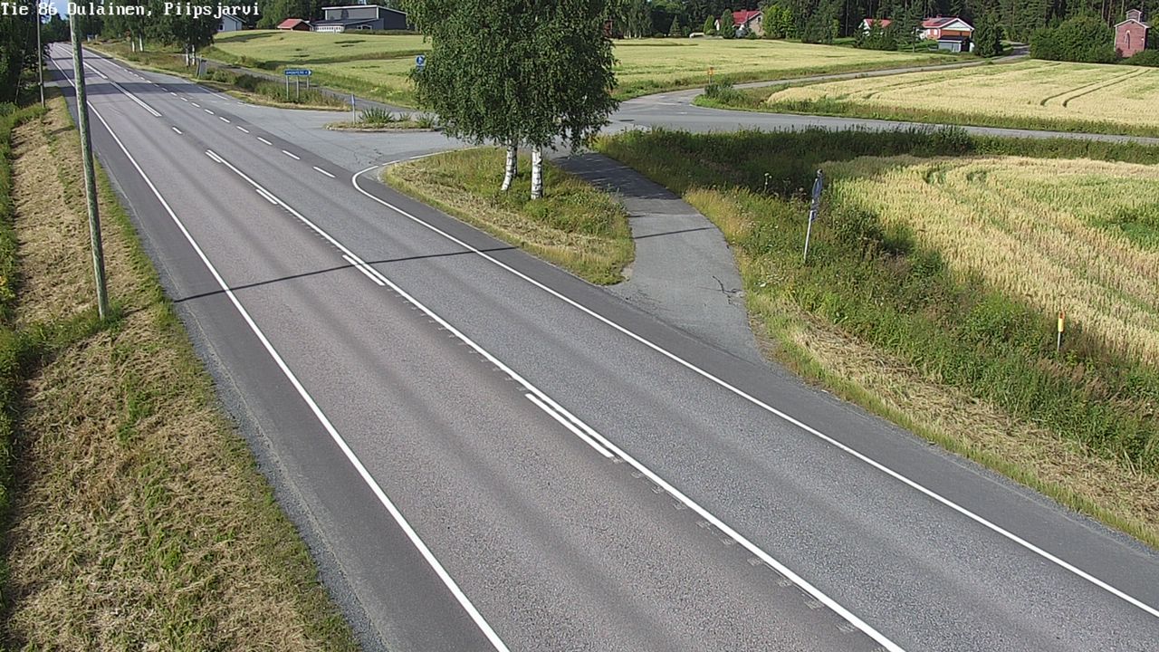 Weather Camera Image Road 86 Oulainen, Piipsjärvi, Oulainen, Pohjois-Pohjanmaa