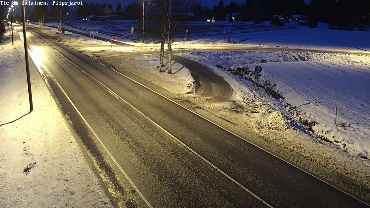 Weather Camera Image Väg 86 Oulais, Piipsjärvi, Oulainen, Pohjois-Pohjanmaa