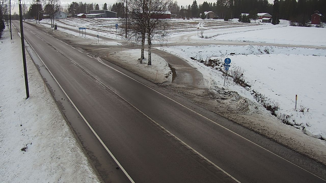 Weather Camera Image Väg 86 Oulais, Piipsjärvi, Oulainen, Pohjois-Pohjanmaa