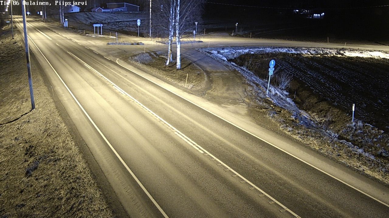 Weather Camera Image Väg 86 Oulais, Piipsjärvi, Oulainen, Pohjois-Pohjanmaa