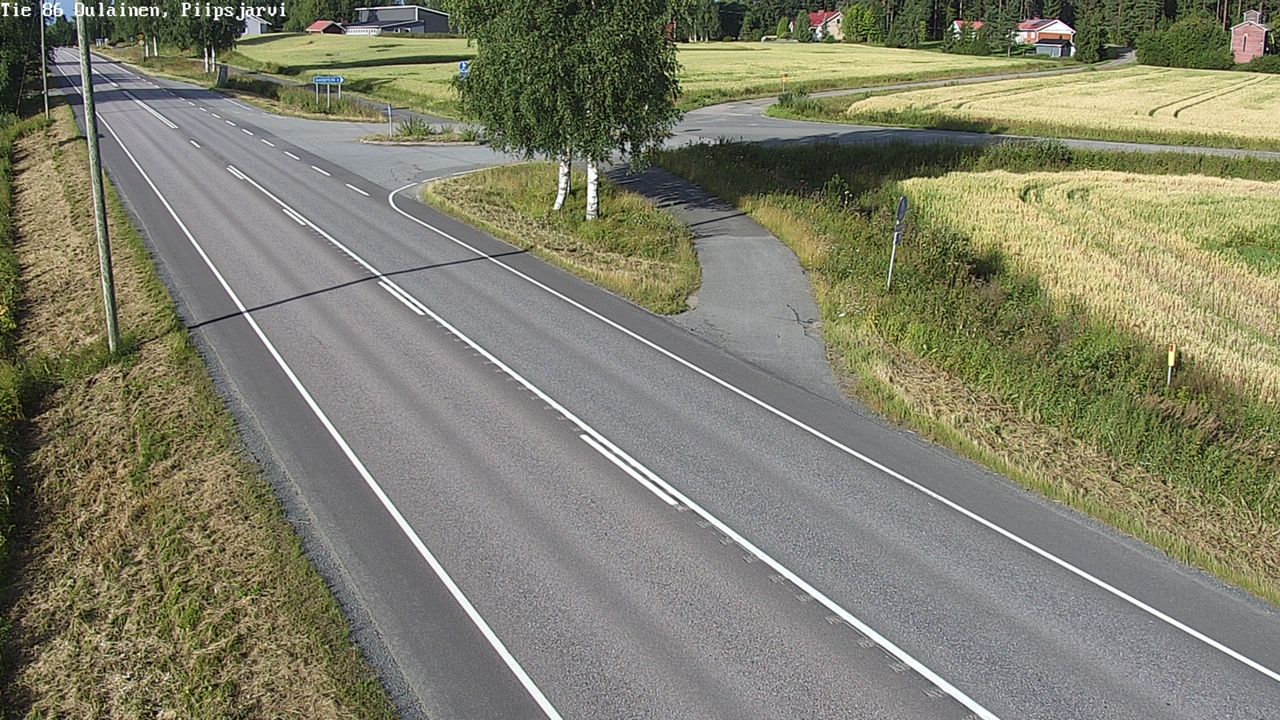 Weather Camera Image Road 86 Oulainen, Piipsjärvi, Oulainen, Pohjois-Pohjanmaa