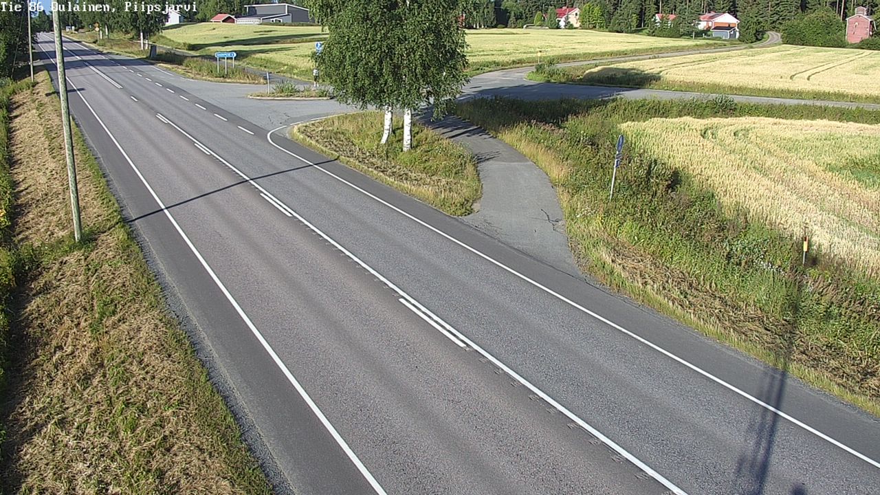 Weather Camera Image Road 86 Oulainen, Piipsjärvi, Oulainen, Pohjois-Pohjanmaa