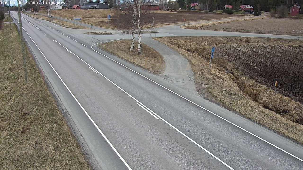 Weather Camera Image Väg 86 Oulais, Piipsjärvi, Oulainen, Pohjois-Pohjanmaa