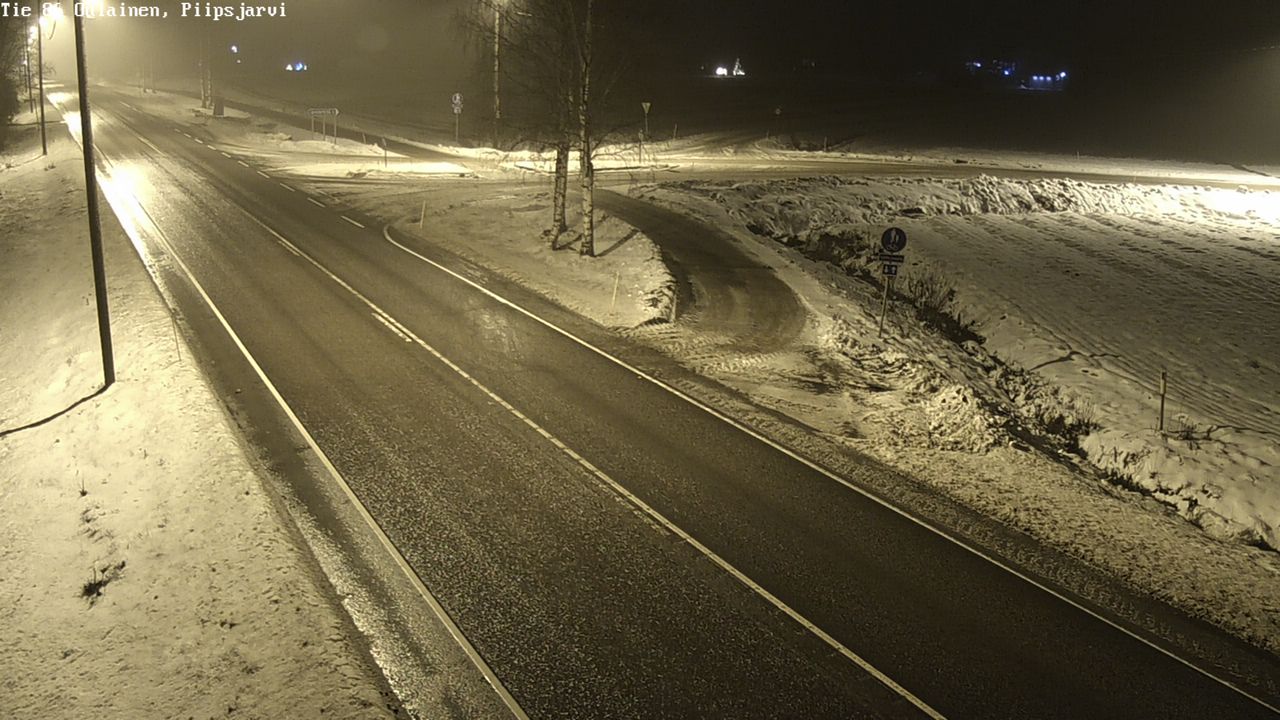 Weather Camera Image Väg 86 Oulais, Piipsjärvi, Oulainen, Pohjois-Pohjanmaa