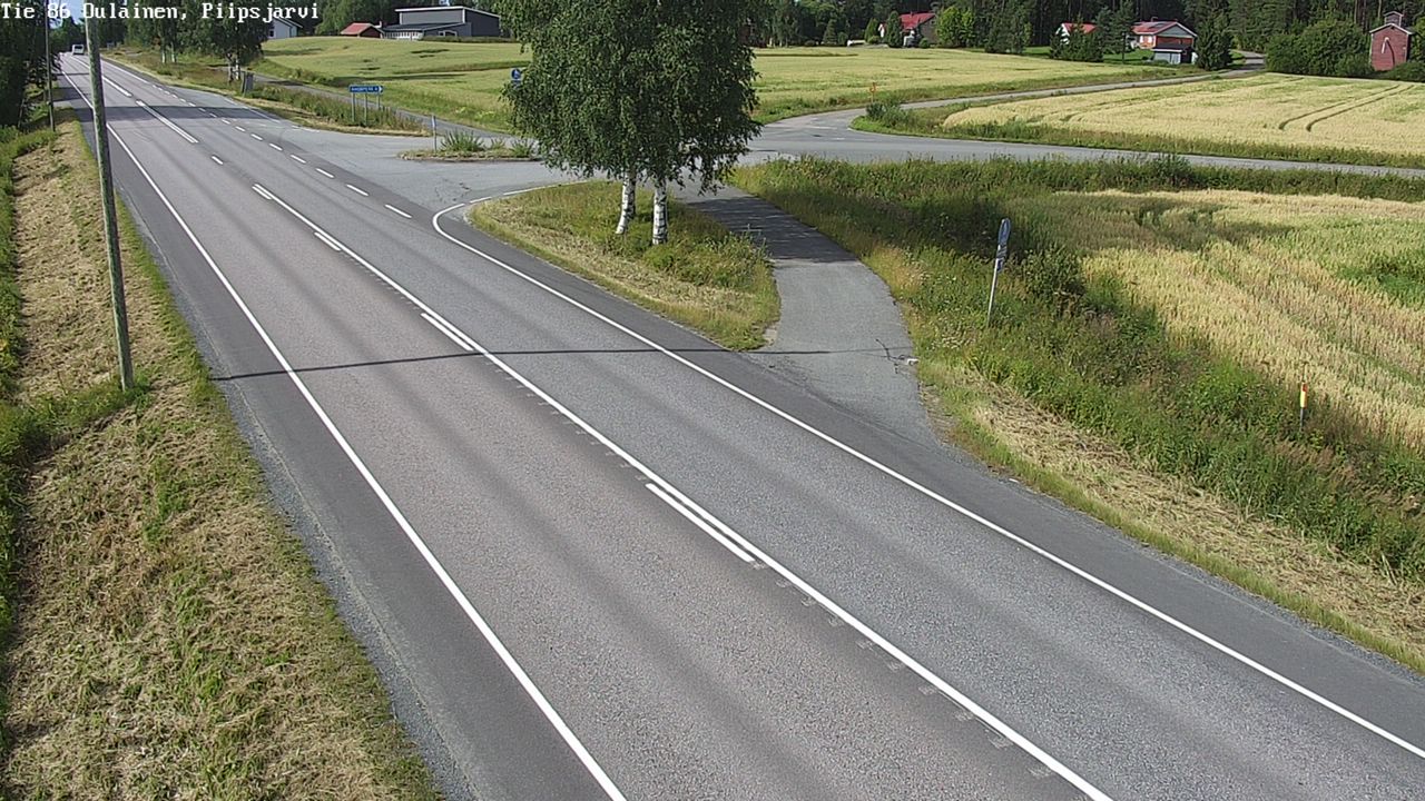 Weather Camera Image Road 86 Oulainen, Piipsjärvi, Oulainen, Pohjois-Pohjanmaa