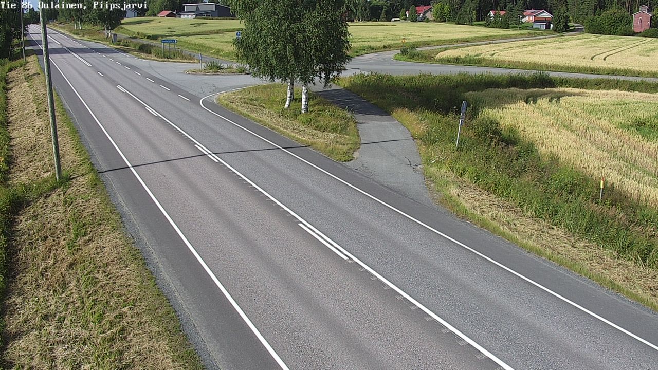 Weather Camera Image Road 86 Oulainen, Piipsjärvi, Oulainen, Pohjois-Pohjanmaa